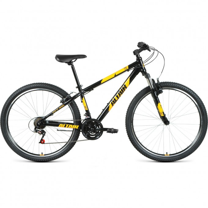 Велосипед ALTAIR AL 27,5 V FR 27,5", рама 17", черный/оранжевый, 2022 RBKT1M37G014-FR