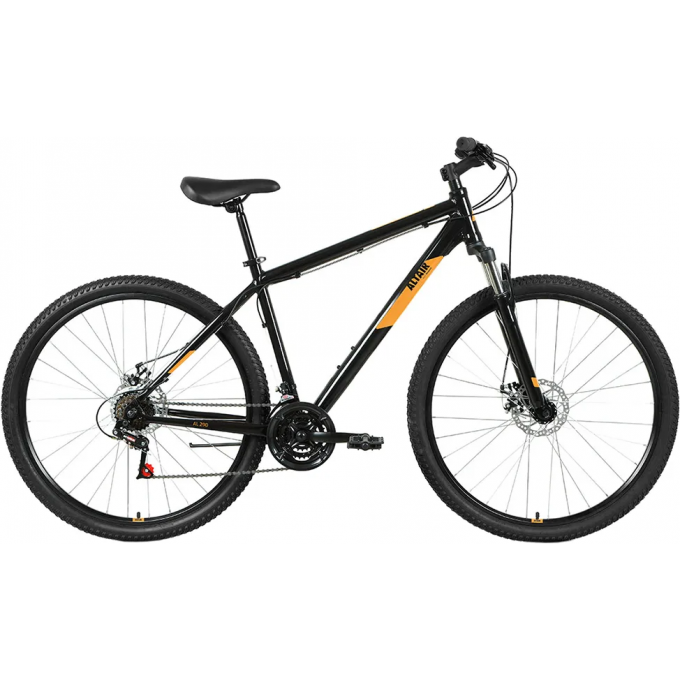 Велосипед ALTAIR AL 29 D 29", рама 17", черный/оранжевый, 2022 RBK22AL29241