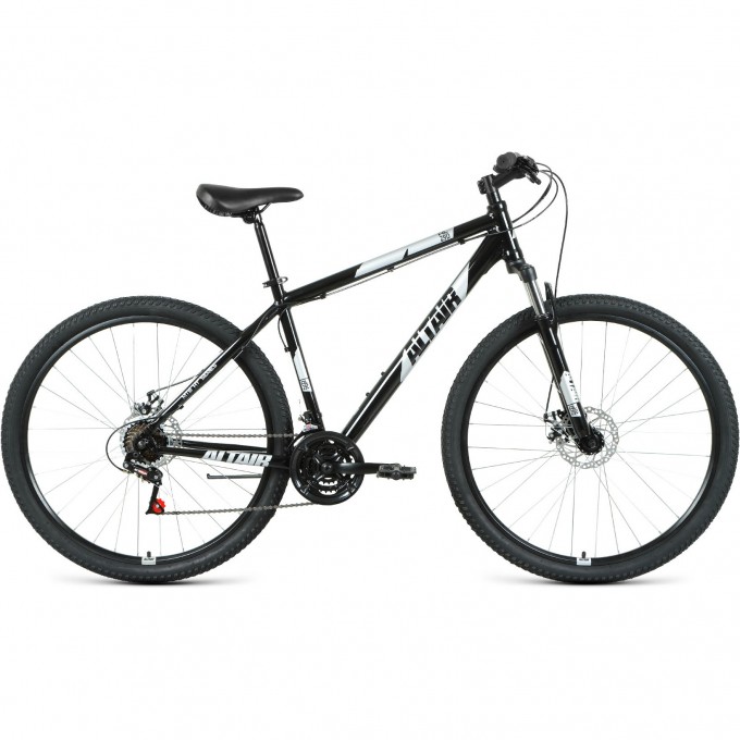 Велосипед ALTAIR AL 29 D 29", рама 19", черный/серебристый, 2021 RBKT1M69Q007
