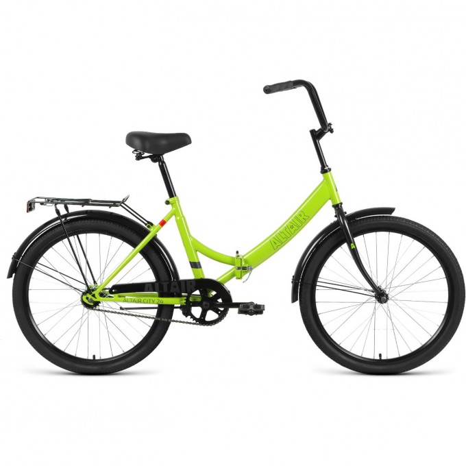 Велосипед ALTAIR CITY 24 24", рама 16", зеленый/серый, 2022 RBK22AL24012