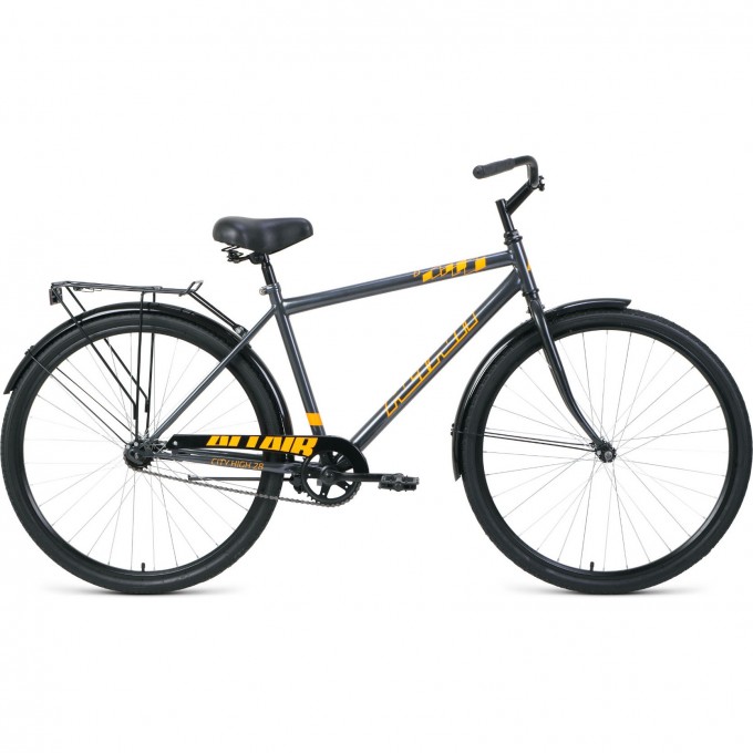 Велосипед ALTAIR CITY 28 HIGH 28", рама 19", 2020-2021, темно-серый/оранжевый RBKT1YN81005