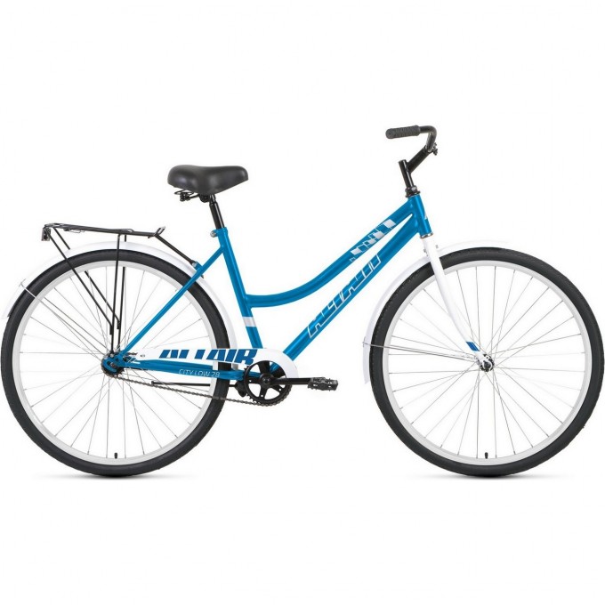 Велосипед ALTAIR CITY 28 LOW 28", рама 19", голубой/белый, 2022 RBK22AL28024