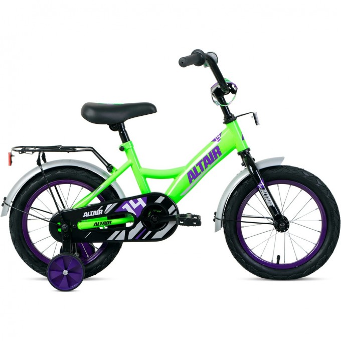 Велосипед ALTAIR KIDS 14 Зеленый / Фиолетовый 2021 KIDS14green/violet21
