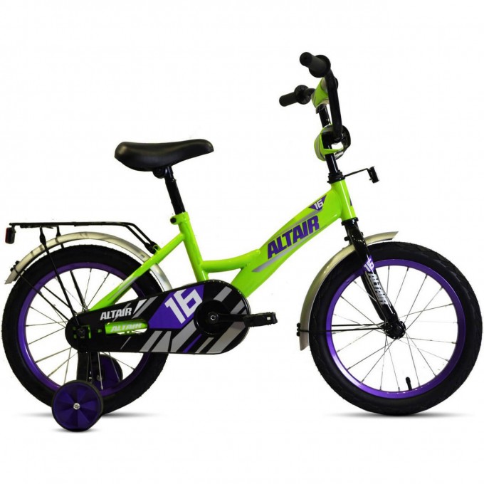 Велосипед ALTAIR KIDS 16 Зеленый / Фиолетовый 2022 KIDS16green/violet22