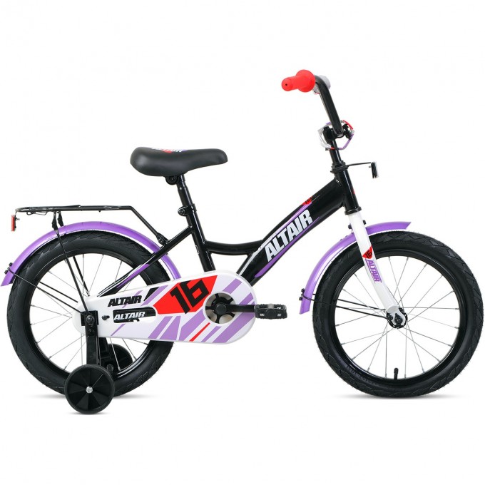 Велосипед ALTAIR KIDS 16", черный/белый, 2021 1BKT1K1C1002