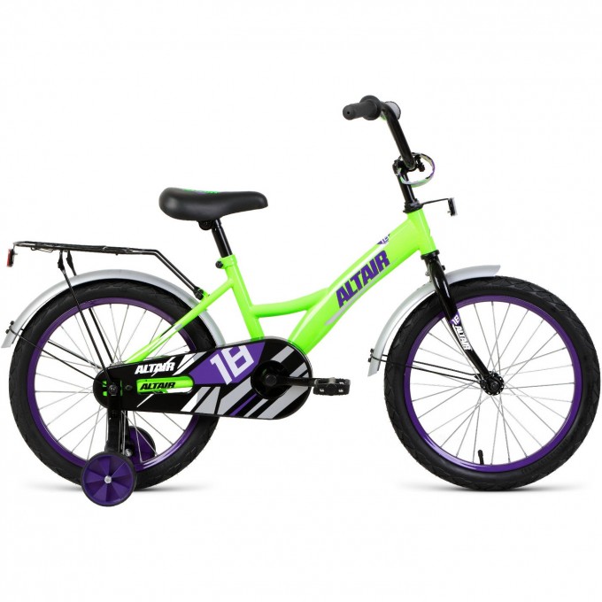 Велосипед ALTAIR KIDS 18 Зеленый / Фиолетовый 2022 KIDS18green/violet22