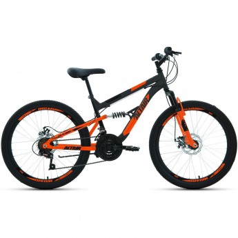 Велосипед ALTAIR MTB FS 20 D 20", рама 14", темно-серый/оранжевый, 2022