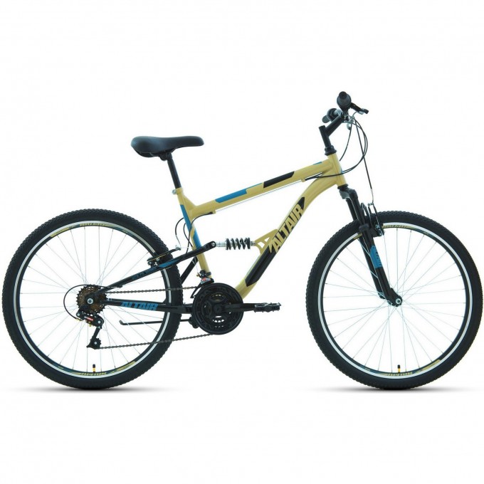 Велосипед ALTAIR MTB FS 26 1.0 16 Бежевый / Черный 2021 MTBFS261.016beige/black21