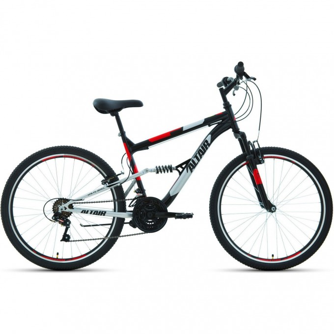 Велосипед ALTAIR MTB FS 26 1.0 16 Черный / Красный 2022 MTBFS261.016black/red22