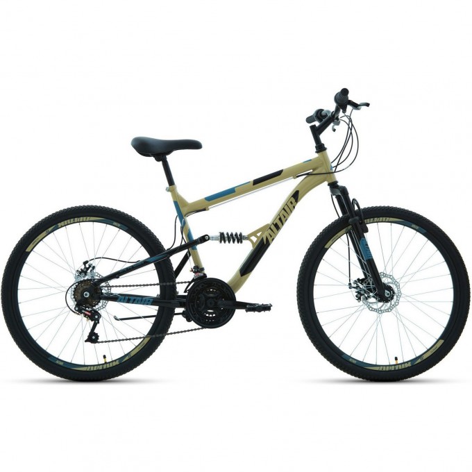 Велосипед ALTAIR MTB FS 26 2.0 D 16 Бежевый / Черный 2022 MTBFS262.0D16beige/black22