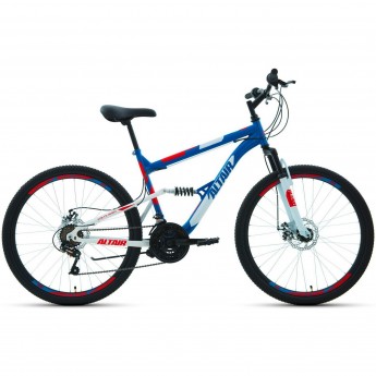 Велосипед ALTAIR MTB FS 26 2.0 D 26", рама 16", синий/красный, 2022