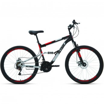 Велосипед ALTAIR MTB FS 26 2.0 D 26", рама 18", черный/красный, 2022