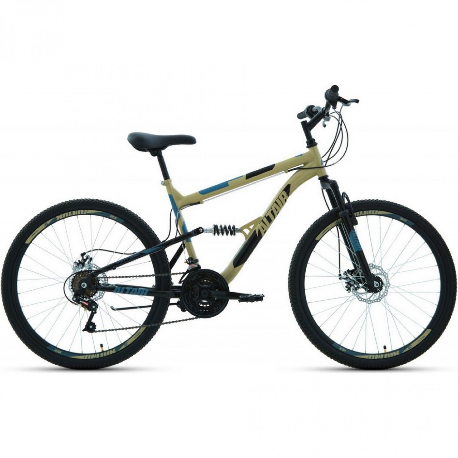 ALTAIR MTB FS 26 2.0 disc 26", рама 18", бежевый/черный, 2021 ...