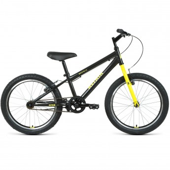 Велосипед ALTAIR MTB HT 20 1.0 20", рама 10.5", темно-серый/желтый, 2021