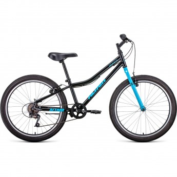 Велосипед ALTAIR MTB HT 24 1.0 12 Черный / Голубой 2021