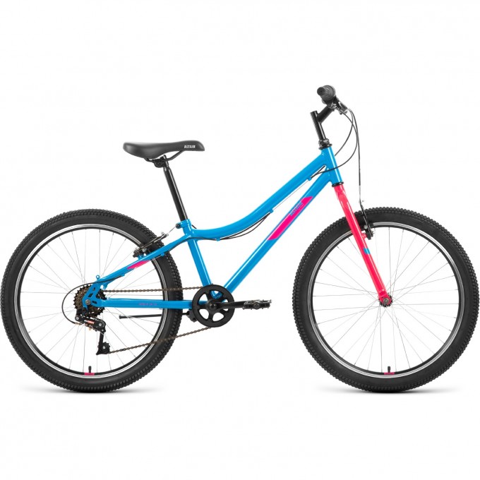 Велосипед ALTAIR MTB HT 24 1.0 24", рама 12", голубой/розовый, 2022 IBK22AL24091