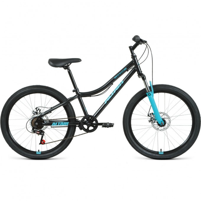 Велосипед ALTAIR MTB HT 24 2.0 D 12 Черный / Бирюзовый 2021 MTBHT242.0D12black/turquoise21
