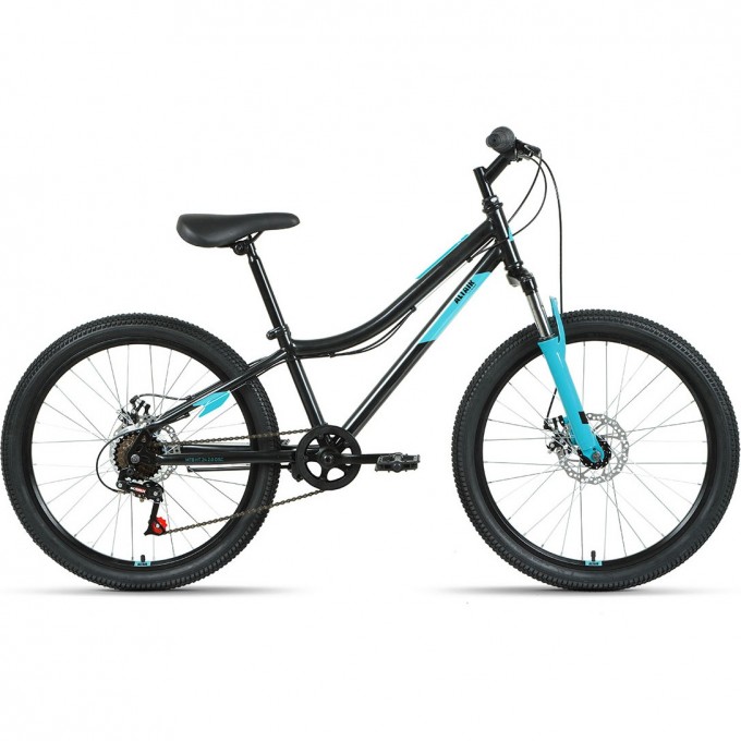 Велосипед ALTAIR MTB HT 24 2.0 D 12 Черный / Бирюзовый 2022 MTBHT242.0D12black/turquoise22