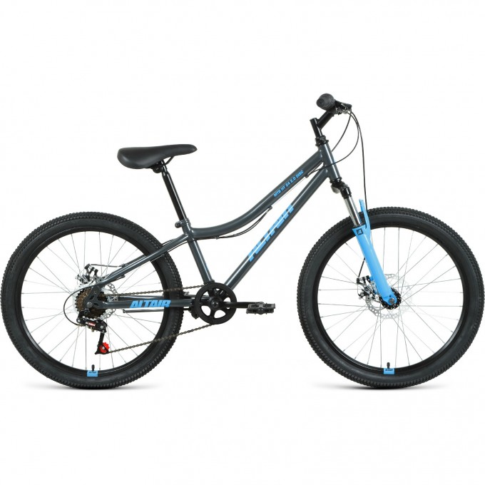 Велосипед ALTAIR MTB HT 24 2.0 D 12 Серый / Голубой 2021 MTBHT242.0D12grey/blue21