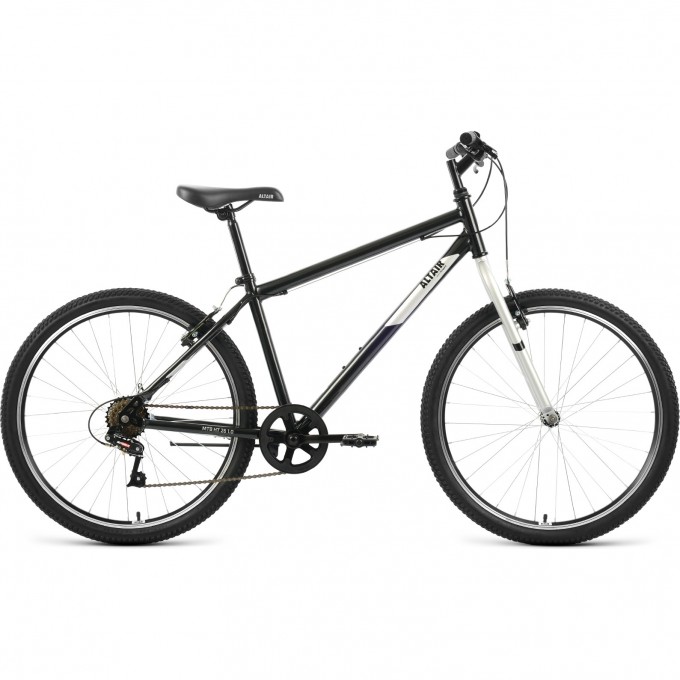 Велосипед ALTAIR MTB HT 26 1.0 26", рама 17", черный/серый, 2022 RBK22AL26098
