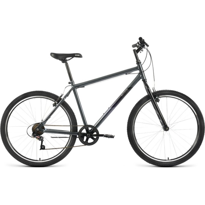 Велосипед ALTAIR MTB HT 26 1.0 26", рама 17", темно-серый/черный, 2022 RBK22AL26101