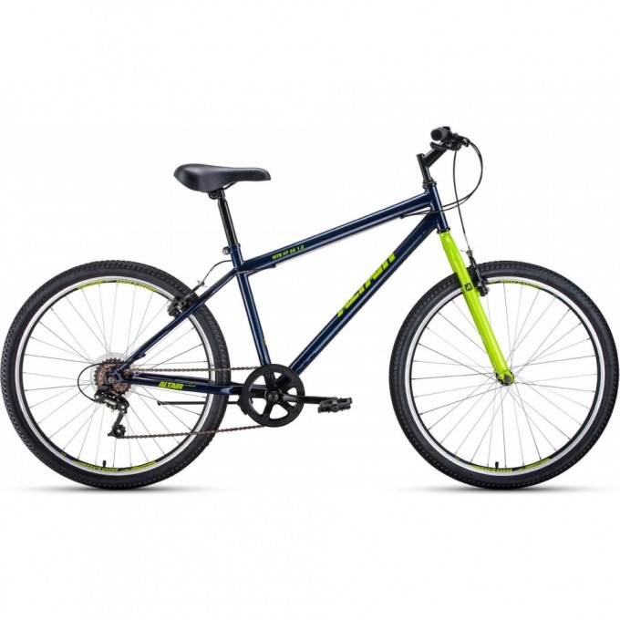 Велосипед ALTAIR MTB HT 26 1.0 26", рама 17", темно-синий/зеленый, 2022 RBK22AL26100
