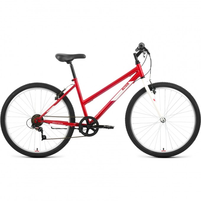 Велосипед ALTAIR MTB HT 26 LOW 26", рама 15", красный/белый, 2022 IBK22AL26120