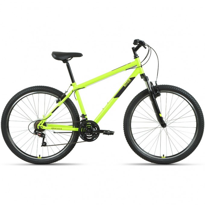 Велосипед ALTAIR MTB HT 27,5 1.0 27,5", рама 17", ярко-зеленый/черный, 2021 RBKT1MN7Q003