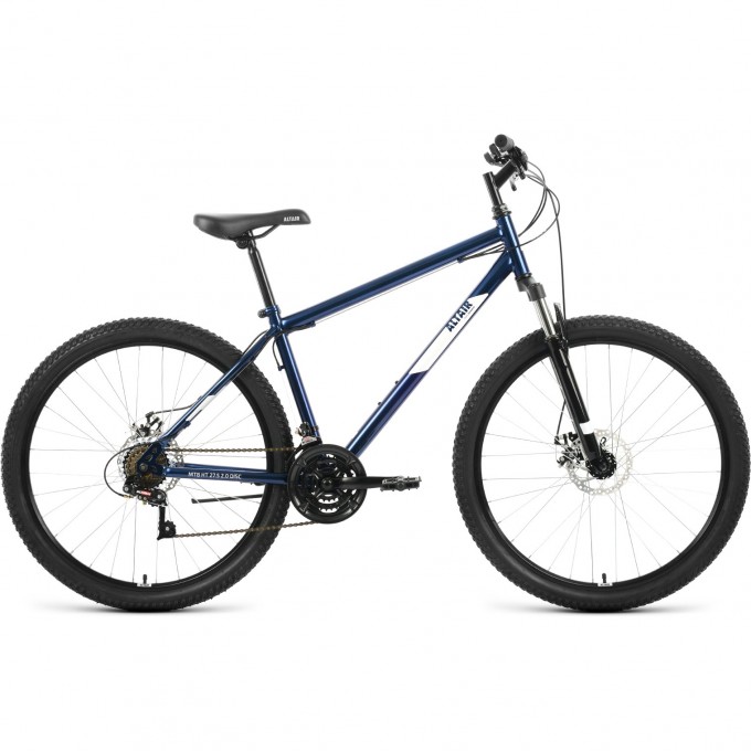 Велосипед ALTAIR MTB HT 27,5 2.0 D 27,5", рама 17", темно-синий/белый, 2022 RBK22AL27139