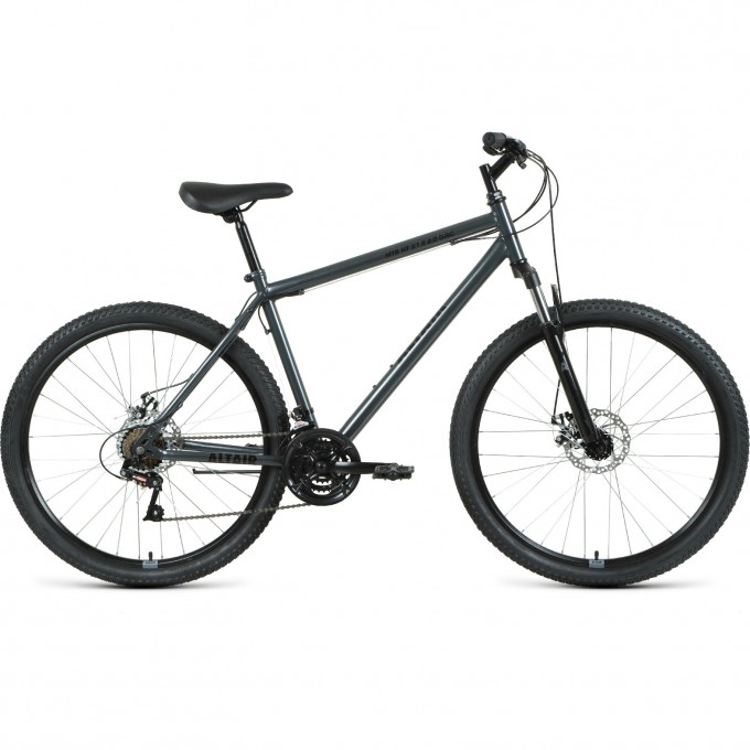 Велосипед ALTAIR MTB HT 27,5 2.0 disc 27,5", рама 17", темно-серый/черный, 2021 RBKT1M17G005