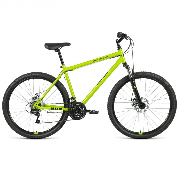 Велосипед ALTAIR MTB HT 27,5 2.0 disc 27,5", рама 17", зеленый/черный, 2021 RBKT1M17G006