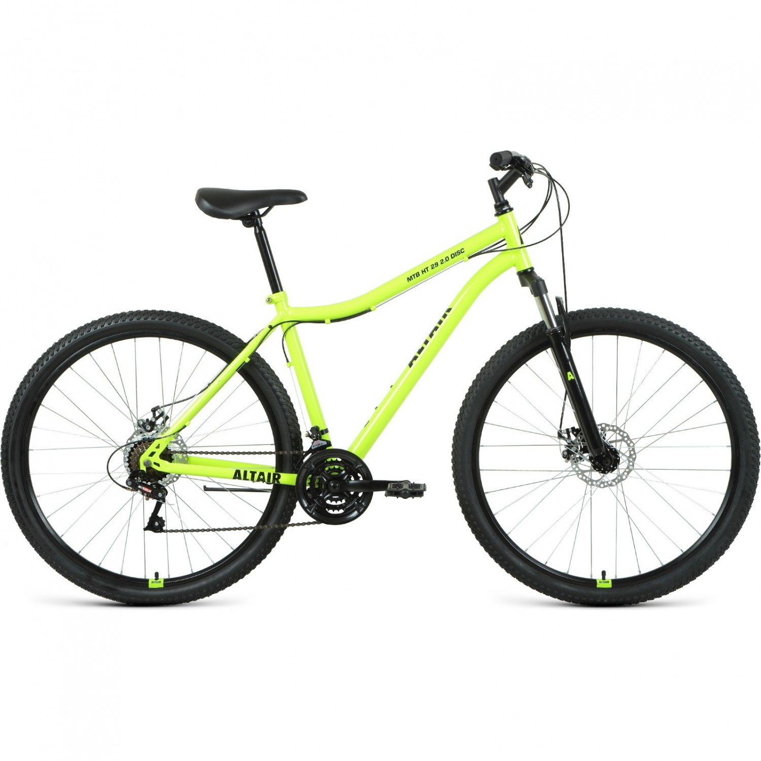 ALTAIR MTB HT 29 2.0 disc 29", рама 19", ярко-зеленый/черный, 2021 ...